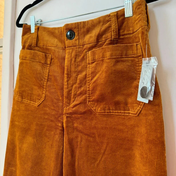 NWT Anthropologie Maeve The Colette Cropped Cord Wide Leg Bronze 24 - Picture 5 of 12